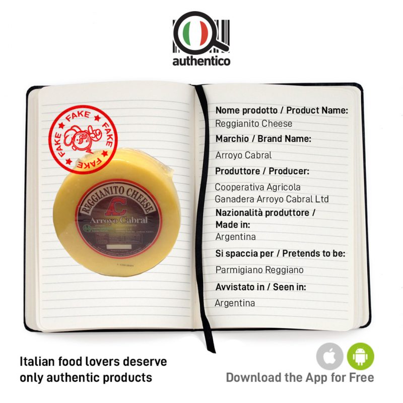 authentico app italian sounding reggianito cheese arroyo cabral sito social
